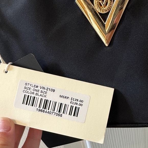 Valentino Orlandi Black Nylon Shoulder Bag with Removable Pouch - Picture 5 of 11